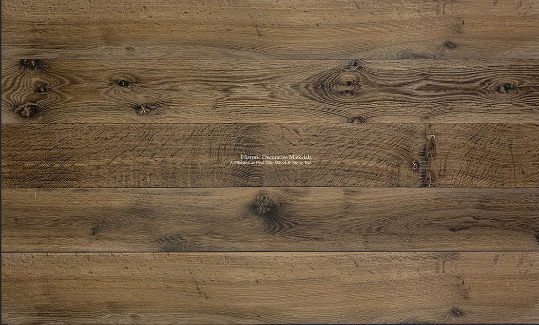 Solid or engineered vintage French oak flooring achieves historic aesthetics for old farmhouses.