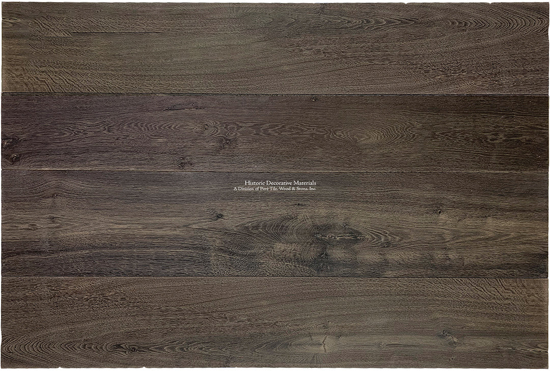 Wide-plank and long length aged French oak floors for old house love.