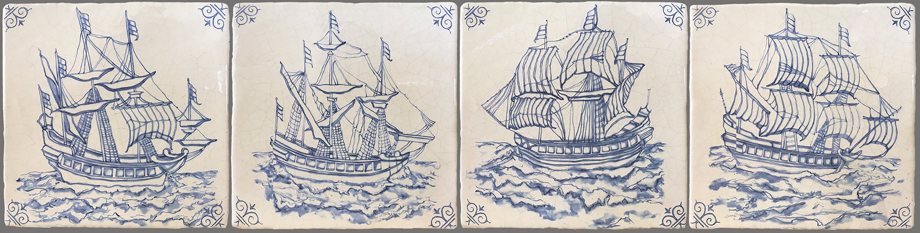 Vessel 白磁 ラトルズ Delft Tiles – Dutch Trading Vessel | Hand-Painted Blue & White