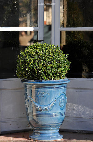 French Anduze planter classic garland terra cotta Provence