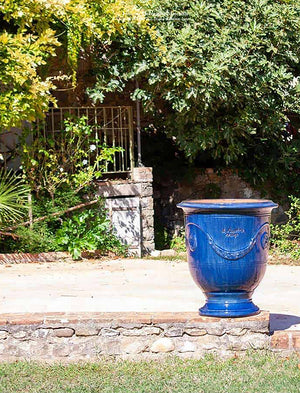 French Anduze planter glazed terra cotta garden pot Provence