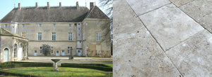 Antiqued French limestone flooring for great rooms and formal living spaces