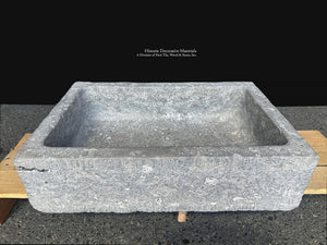 Luxury French Limestone Trough Sink with Historic Quarry Patina