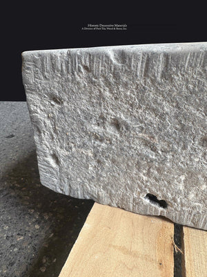 French Limestone Sink with Hand Finished Ashlar Stone Texture