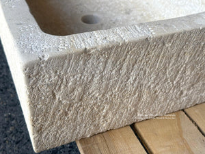 Antiqued French Limestone Trough Sink Architectural Stone Basin