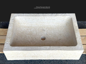 Architectural French Limestone Sink for Luxury Interior Design