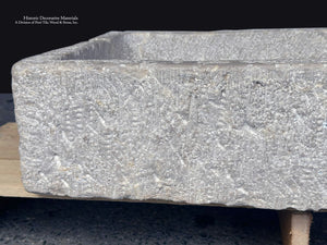 Antiqued French Limestone Sink for Designer Bathrooms