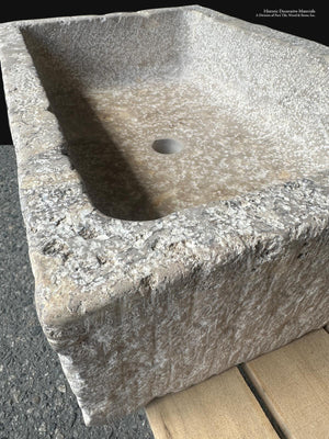 Historic Architectural Stone Sink Handcrafted from Limestone