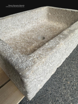 French Limestone Sink with Handworked Old World Character