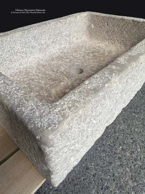 French Limestone Sink with Handworked Old World Character