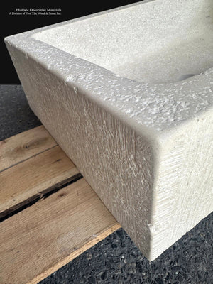Hand Carved French Limestone Trough Sink Old World Style