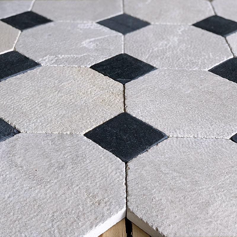 French limestone flooring | antiqued patina | heritage european interiors