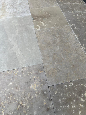 Monastic-inspired limestone flooring handcrafted in France for luxury residences