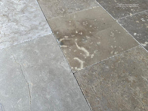 Abbaye de Provence antiqued French limestone flooring with reclaimed stone appearance