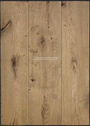 Reclaimed French oak flooring with centuries-old character in classic interior