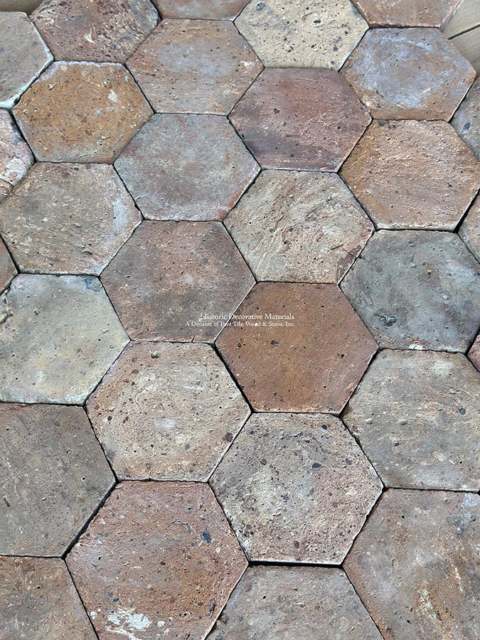 Historic French clay tiles for classic European interiors