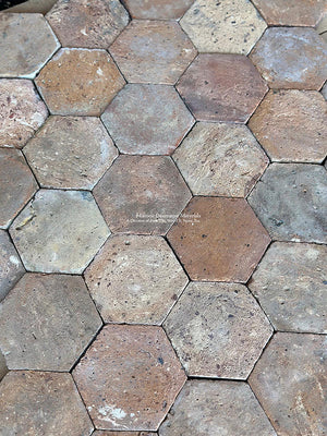 Reclaimed Alsace terra cotta tiles for French country interiors