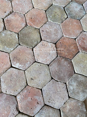Reclaimed French terra cotta tiles for rustic European interiors