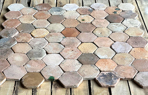 Hand-formed Provençal clay tiles from medieval Saint-Paul-de-Vence