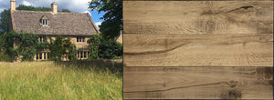 Historic restorations succeed in authenticity when installing antiqued French oak flooring.