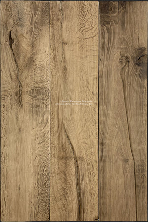 Befallen 200-year old oak trees are the canvas upon which we fabricate our antiqued French oak floors.
