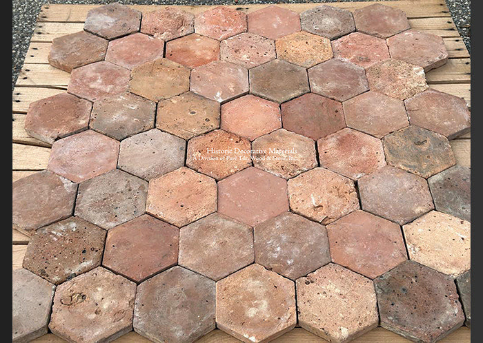 Cité de Carcassonne French Reclaimed Terra Cotta Tile Hexagons
