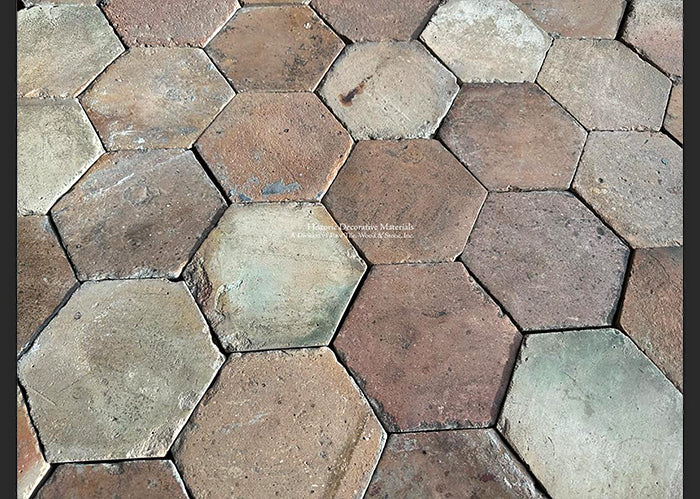 Beuvron-en-Auge French Reclaimed Terra Cotta Tile Hexagons