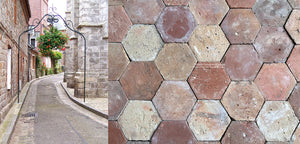 Salvaged from historic villages, French Reclaimed Terra Cotta Tile Hexagons are rich in patina.