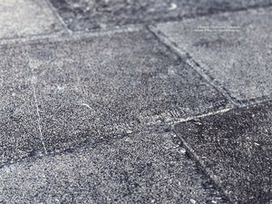 Antiqued Belgian Bluestone Stone Floor in Classical Interior