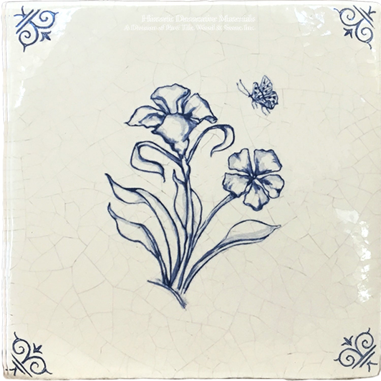 Delft tile backsplash for luxury European kitchen interiors