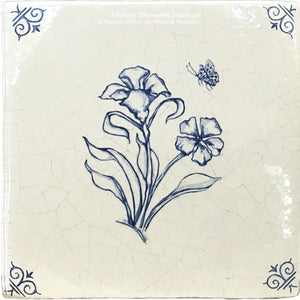 Delft tile backsplash for luxury European kitchen interiors