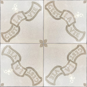 Encaustic ceramic tile for heritage interior projects