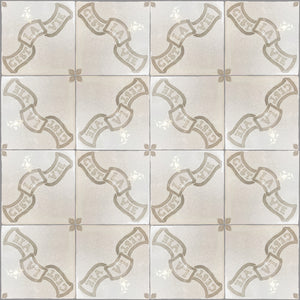 Hand painted French ceramic tile for designer interiors