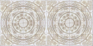 Hand painted ceramic tile for refined wall surfaces