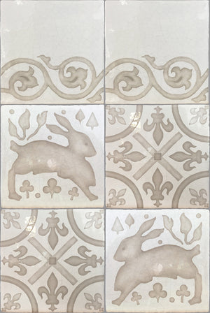 Encaustic ceramic tiles for a classic French country kitchen