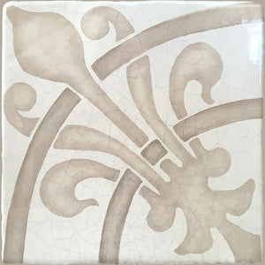 Hand painted French encaustic tile for luxury primary baths