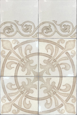 French decorative tile for sophisticated bathroom design