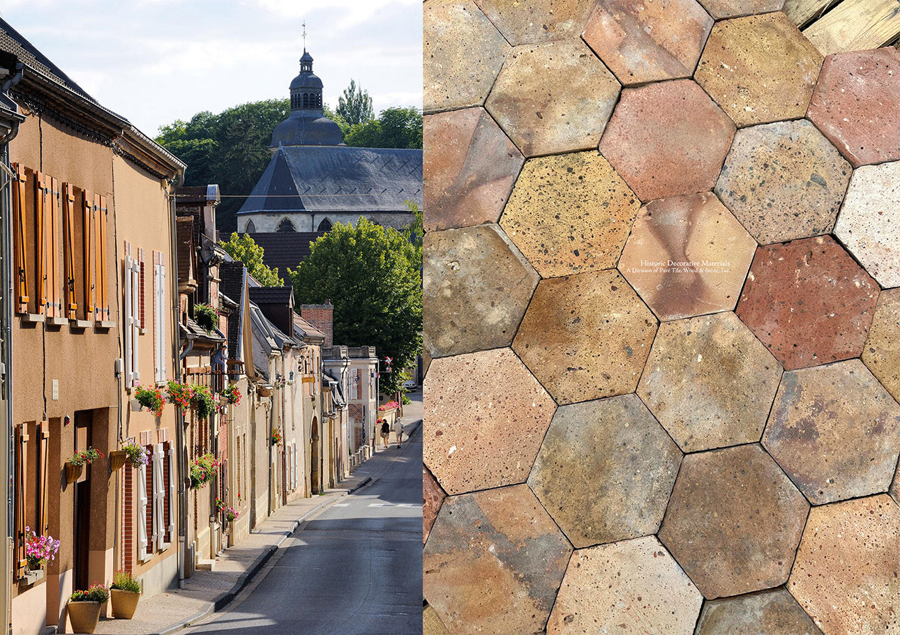 Hautvillers French Reclaimed Terra Cotta Tile Hexagons