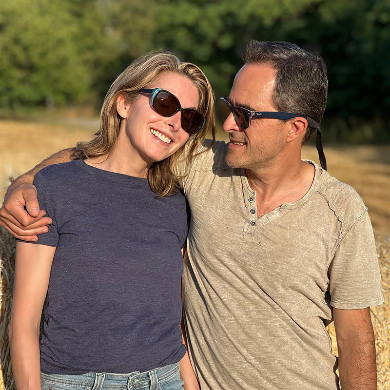 Historic Decorative Materials founders, a French-American husband-and-wife team sourcing reclaimed French materials and creating historic Dutch Delft tile collections