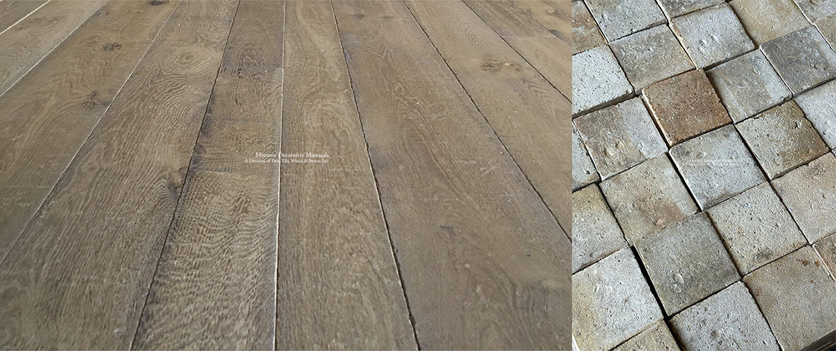 La Ville Médiévale de Close II French Reclaimed Terra Cotta Tile + French Oak Floors Great House Collection