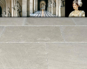 Marie-Thérèse Charlotte de France Hand-Finished Antiqued French Limestone Flooring - Galerie de Pierre Haute in le Château de Versailles