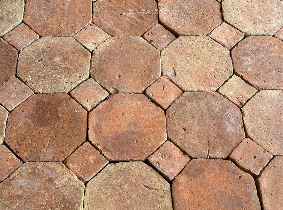 French Reclaimed Terra Cotta Tile Octagon is prized for their cabochons.