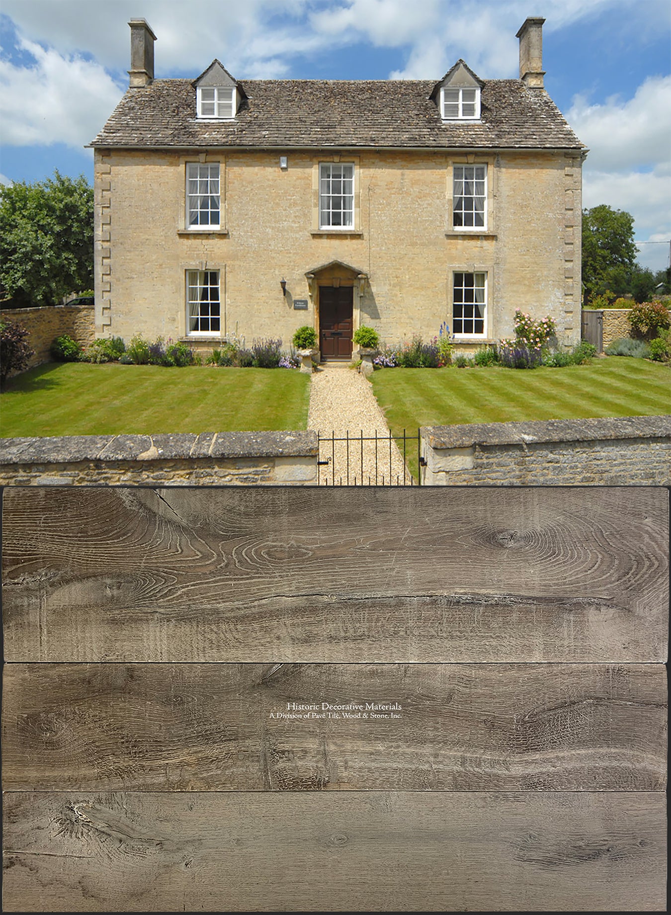 Antiqued hand-crafted French oak floors bring history to life in historic country homes.