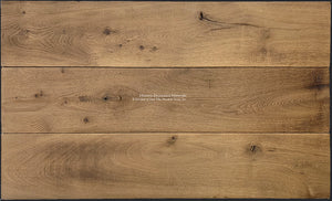 Hand-finished, these wide plank 200-year old French oak floors complete historic, luxury interiors.