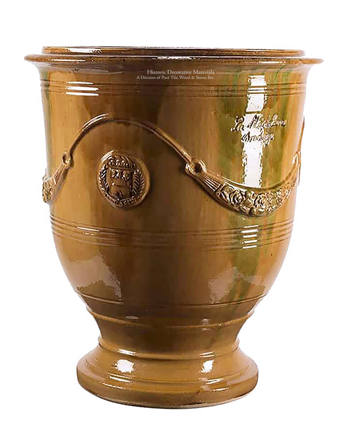 Original Anduze Poterie de la Madeleine Glazed French Terra Cotta Vases - Tradition Flammé