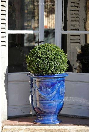 Original Anduze Poterie de la Madeleine Glazed French Terra Cotta Vases - Tradition Bleu