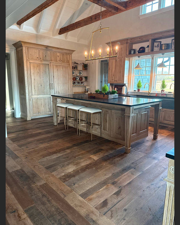 Antique French oak floors are salvaged from old French manor homes ...