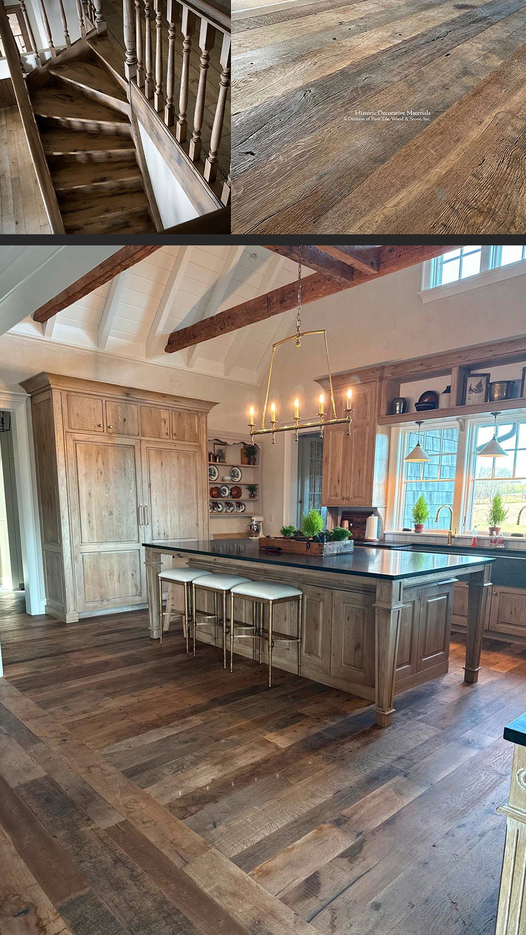 Antique French oak floors are salvaged from old French manor homes ...