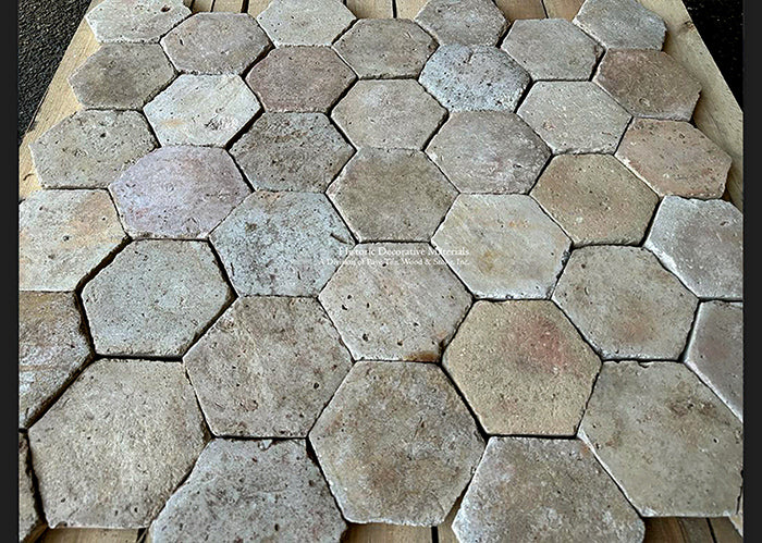 Fontaine-Daniel French Reclaimed Terra Cotta Tile Hexagons