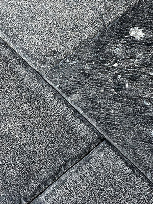 Antiqued Belgian Bluestone Tiles in Preserved Historic Interior